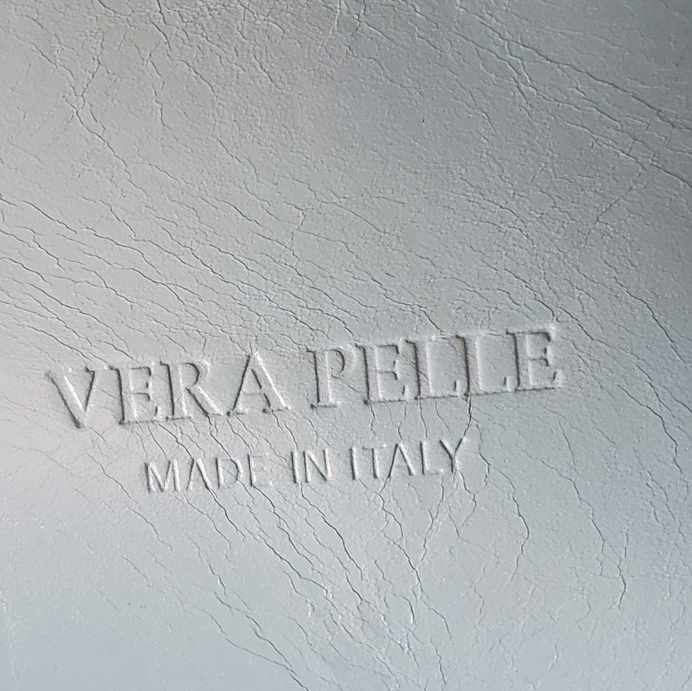 Primo Sacchi Italian Leather, Small Micro Double Zip Up Crossbody bag, baby blue - Picture 7 of 7